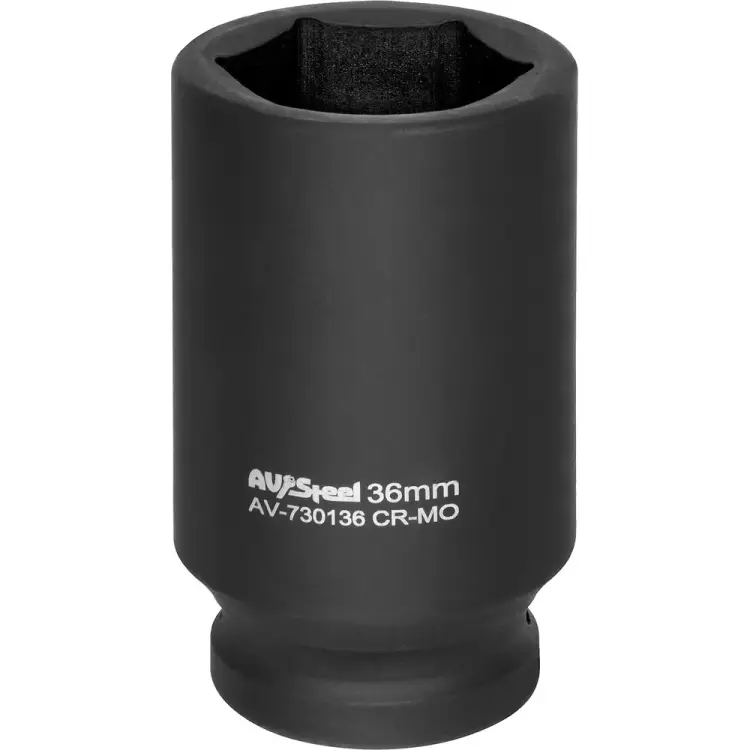 Ударная шестигранная удлиненная головка AV Steel AV-730136