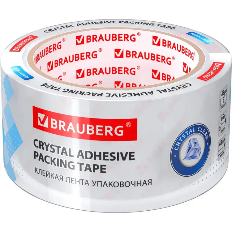 Кристальная упаковочная клейкая лента BRAUBERG 440153 Кристальная упаковочная клейкая лента BRAUBERG 440153