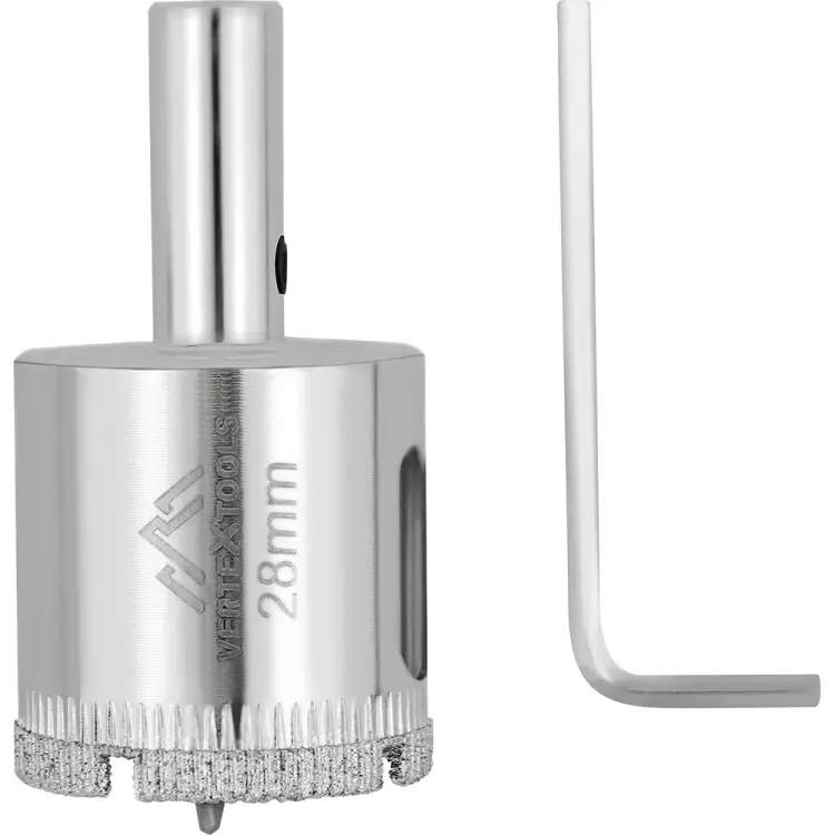 Коронка по стеклу и керамике vertextools 336-28-55