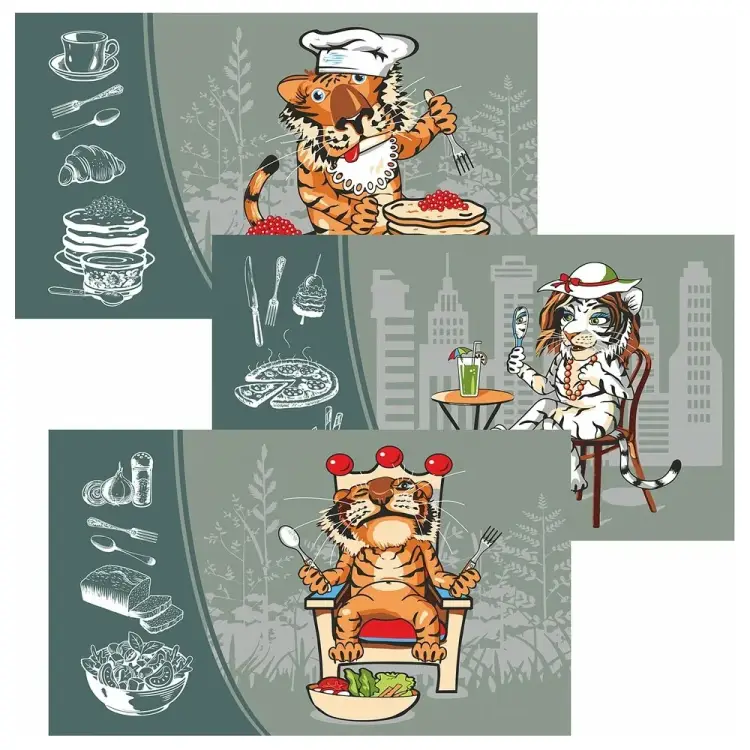 Разделочная доска МУЛЬТИДОМ Тигр Кайфолов MT88-406 Разделочная доска МУЛЬТИДОМ Тигр Кайфолов MT88-406