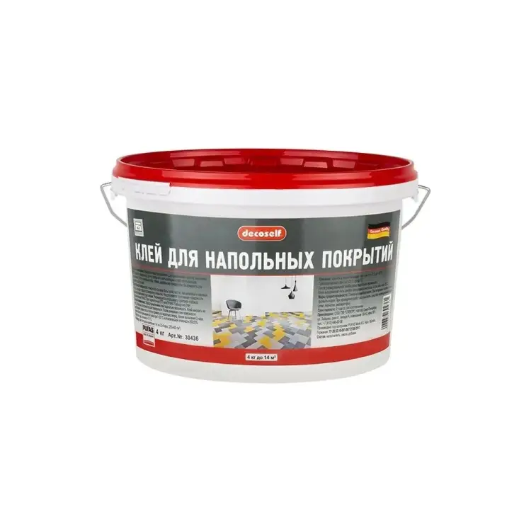 Клей для ковровых и напольных ПВХ покрытий Pufas Decoself мороз. (4кг) тов-148775