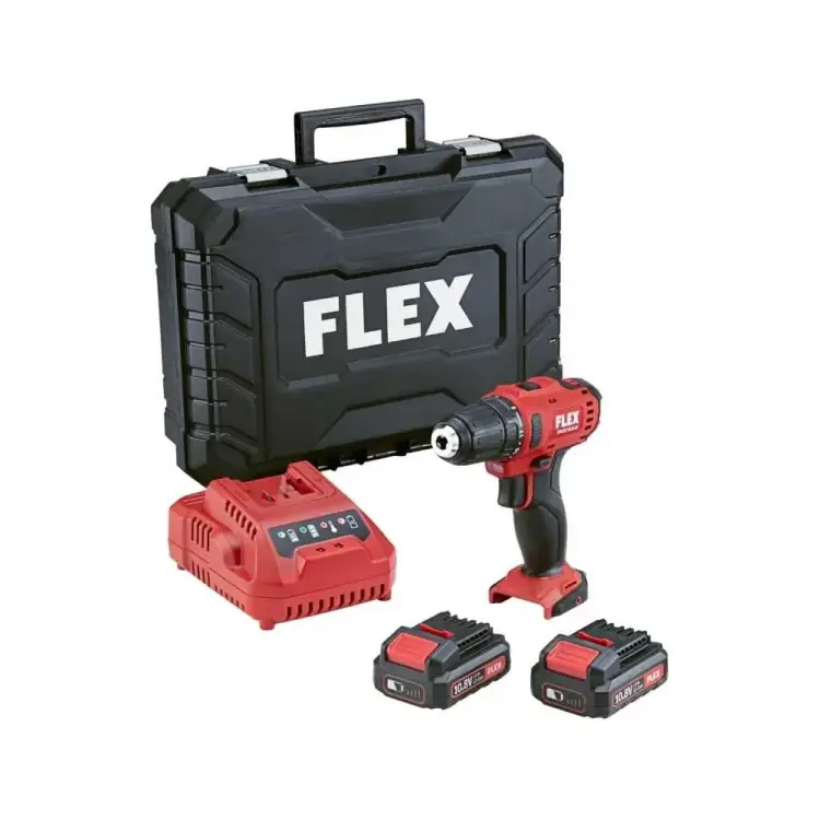 Двухскоростной аккумуляторный шуруповерт FLEX DD 2G 10.8-LDBC/2.5 516155