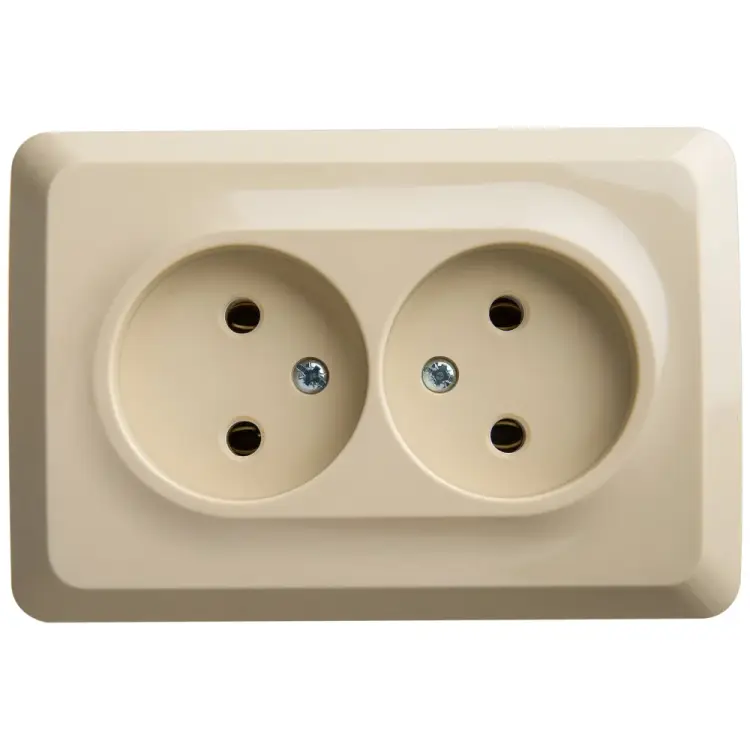 Угловая двухместная розетка Systeme Electric Этюд PA16-105K