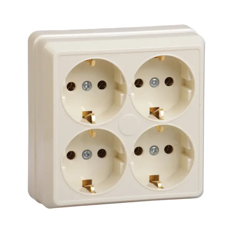 Четырехместная розетка IEK ОКТАВА РС24-3-ОК ERO41-K33-16-DC