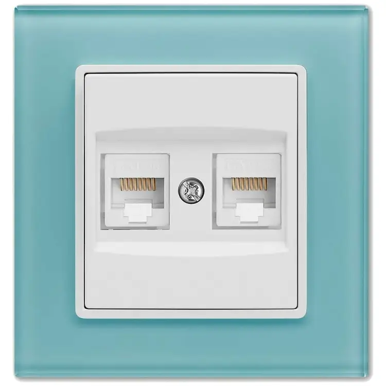 Двойная розетка для сетевого кабеля Vesta Electric Exclusive Blue FRZ00041023SIN