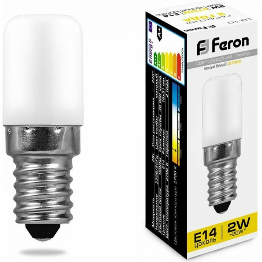 Светодиодная лампа FERON LB-10 E14 2W 2700K