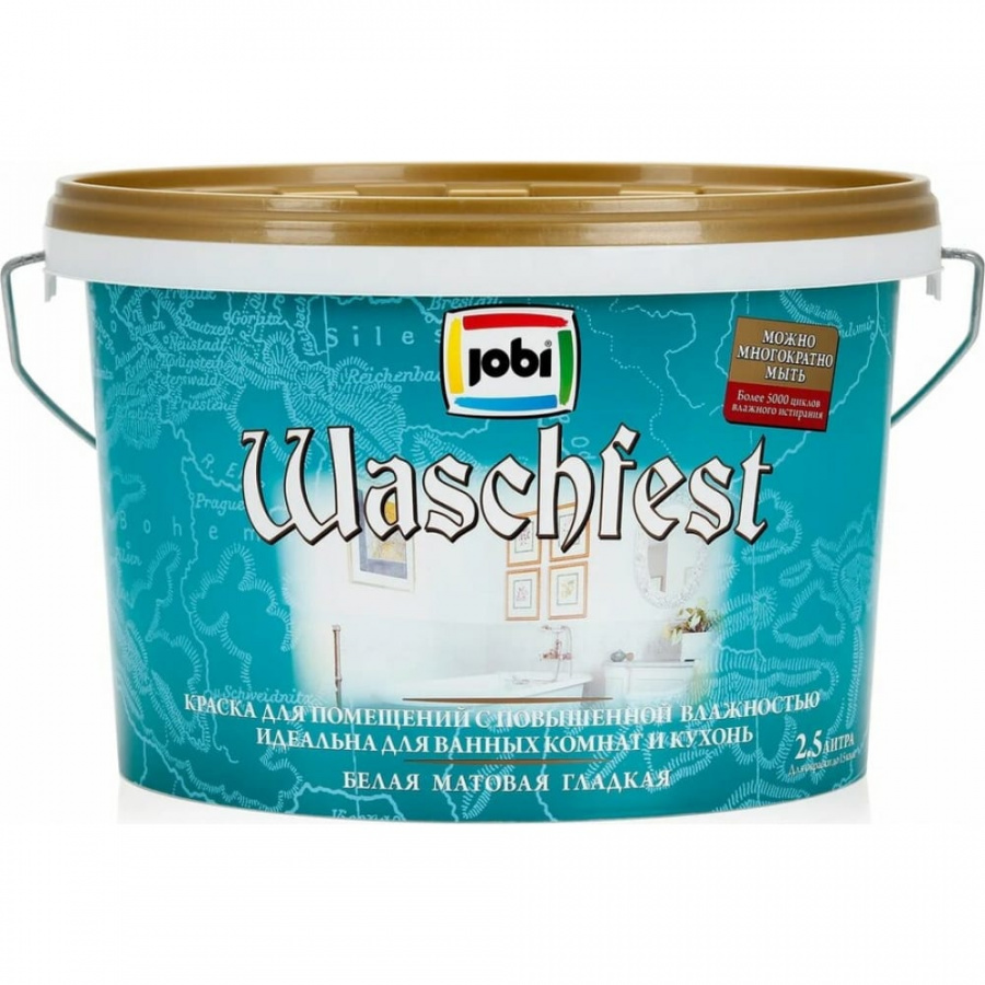 Краска для кухонь и ванных комнат JOBI WASCHFEST