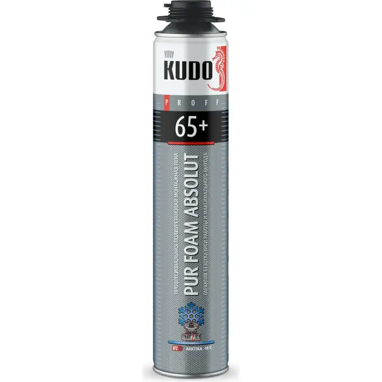 Полиуретановая монтажная пена KUDO PROFF 65+ARKTIKA KUPP10W65+ Полиуретановая монтажная пена KUDO PROFF 65+ARKTIKA KUPP10W65+