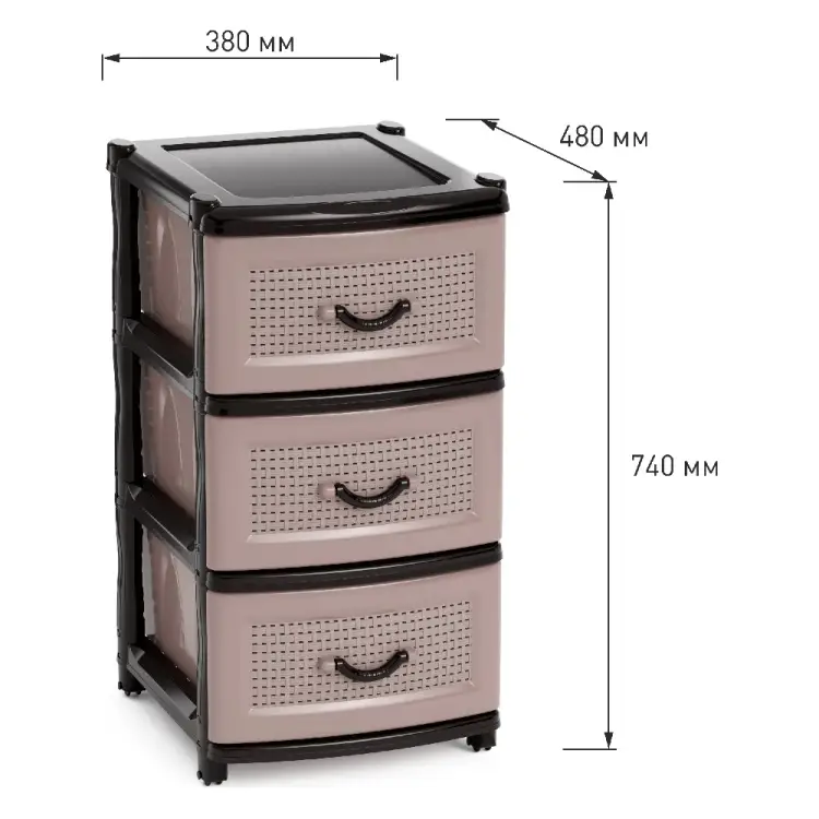 Комод ЗПИ "Альтернатива" 3-х секцион. коричневый М1353 Комод ЗПИ "Альтернатива" 3-х секцион. коричневый М1353