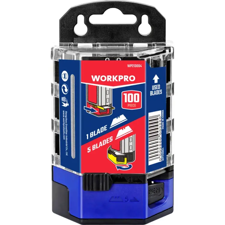 Трапециевидные лезвия для ножа универсального с диспенсером WORKPRO WP213004