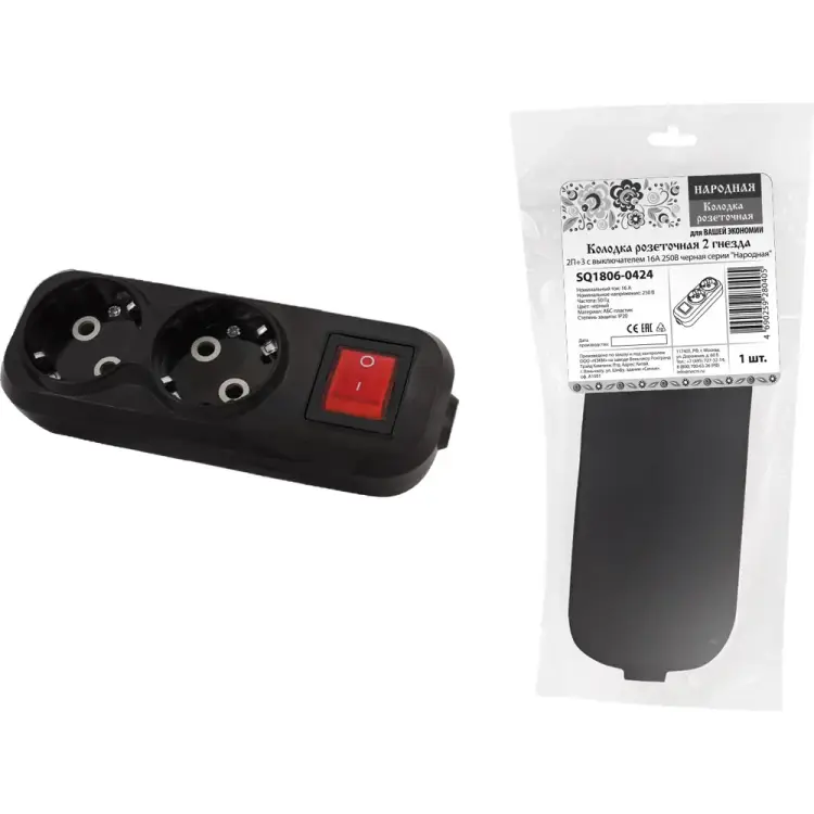 Розеточная колодка TDM ELECTRIC Народная SQ1806-0424