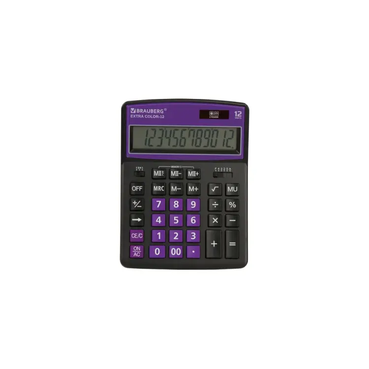 Настольный калькулятор BRAUBERG EXTRA COLOR-12-BKPR 250480 Настольный калькулятор BRAUBERG EXTRA COLOR-12-BKPR 250480