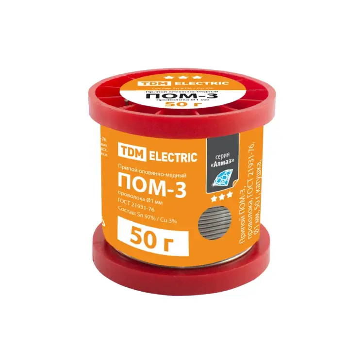 Припой TDM ELECTRIC ПОМ-3 серия Алмаз SQ1025-0340