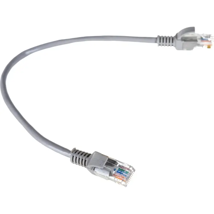 Патч-корд ExeGate UTP-RJ45-RJ45-5e-0,3M-GY 258663
