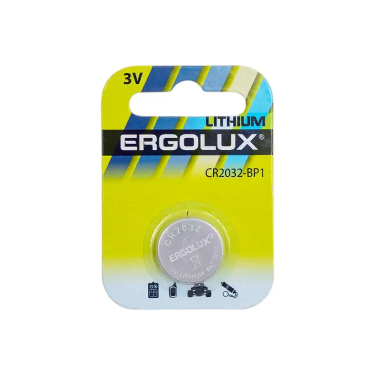 Литиевая батарейка Ergolux ergolux CR2032 15076