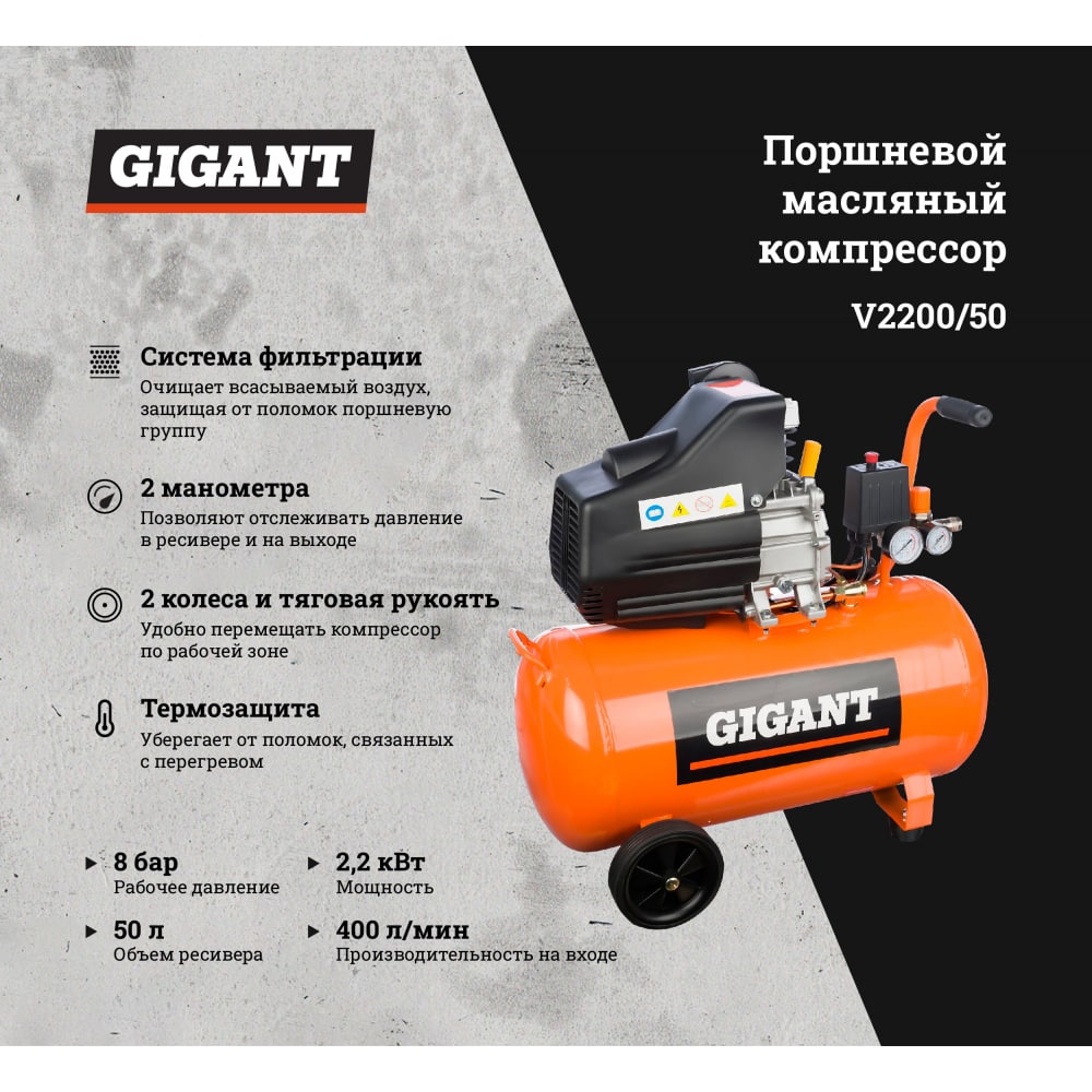 Компрессор Gigant V2200/50