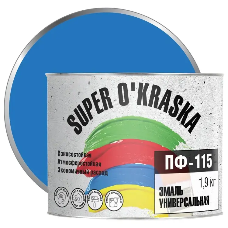 Эмаль super maler Голубой 1,9кг Лк-00005647 Эмаль super maler Голубой 1,9кг Лк-00005647