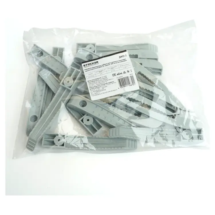 Односторонний держатель кабеля для прямого монтажа STEKKER 49566