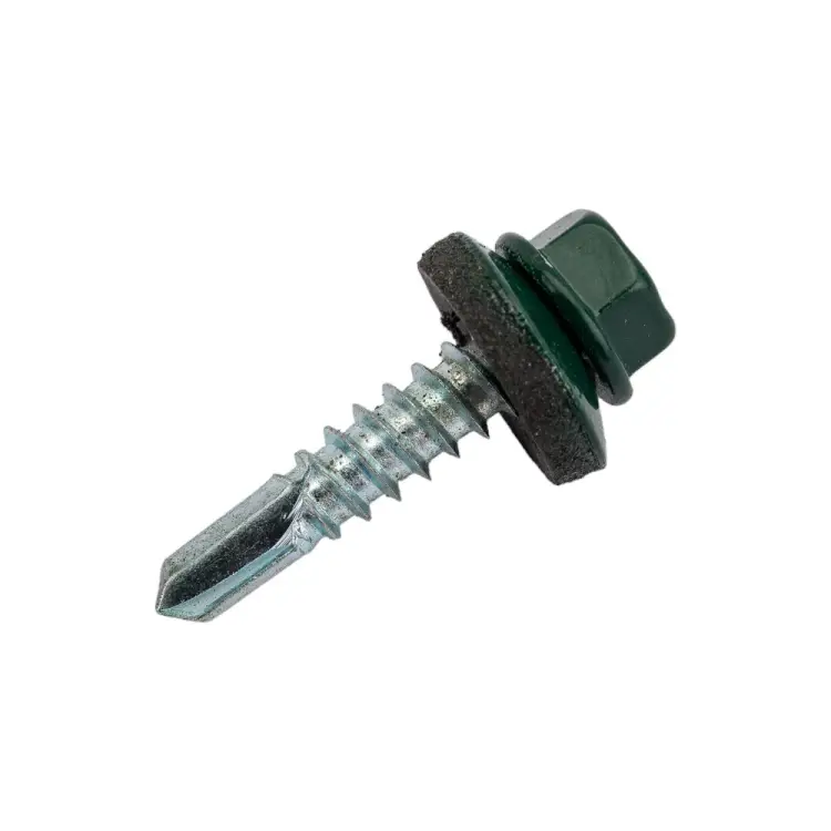 Кровельный саморез качественный крепеж 5,5/25 RAL600550 зеленый мох (50 шт.) 0200113