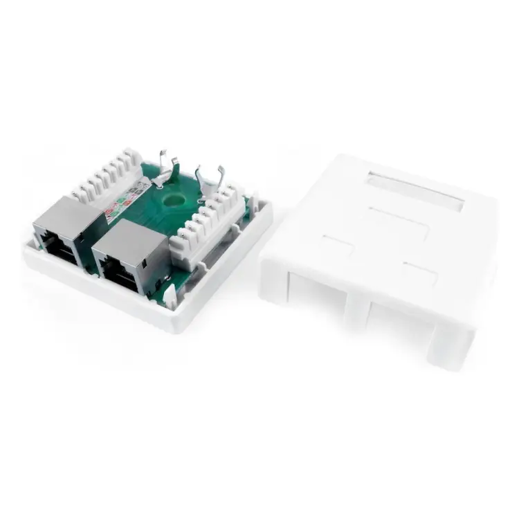 Компьютерная розетка Hyperline SB1-2-8P8C-C6-SH-WH 430237