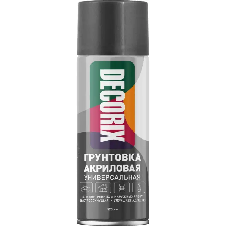 Аэрозольная акриловая грунтовка Decorix 0108-02 DX