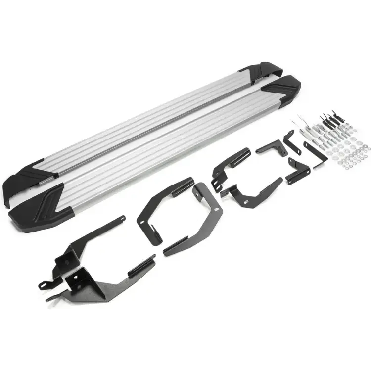 Автомобильные пороги для Lexus RX IV 2015-н.в. Rival Silver F180AL.3203.1