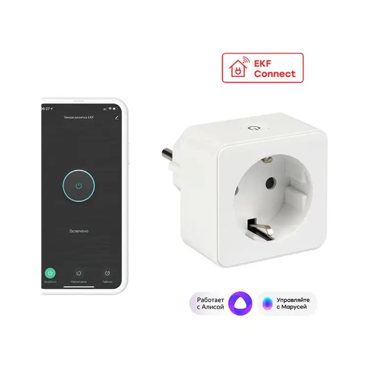 Умная розетка EKF HomeConnect RCS-1-WF