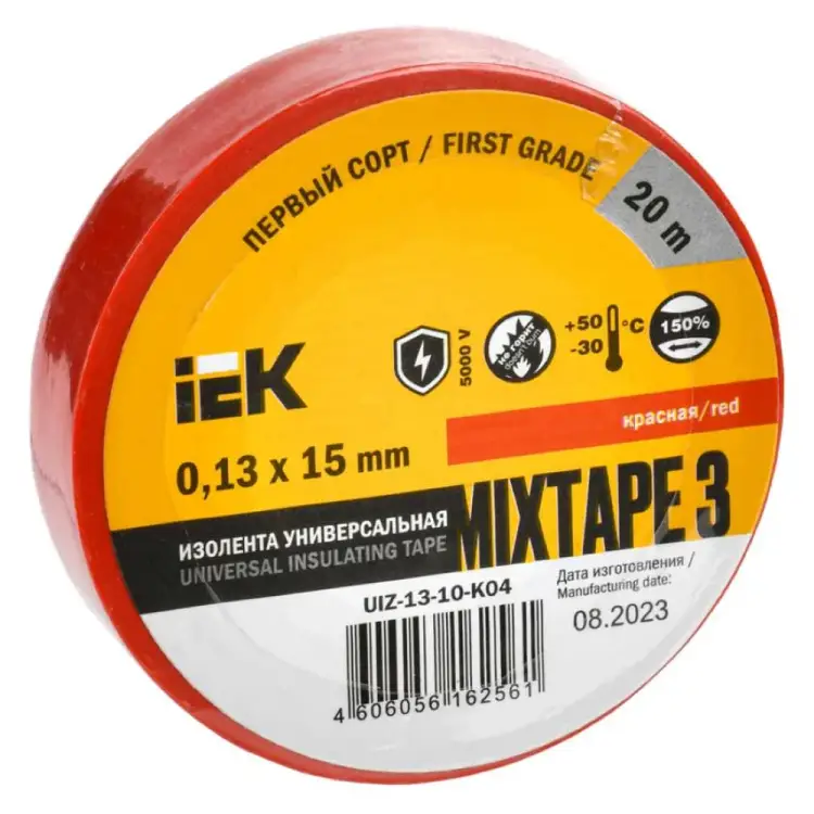 Изолента пвх IEK UIZ-13-10-K04