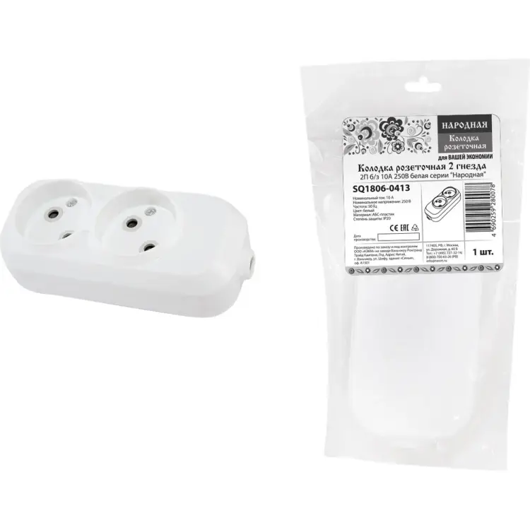 Розеточная колодка TDM ELECTRIC Народная SQ1806-0413