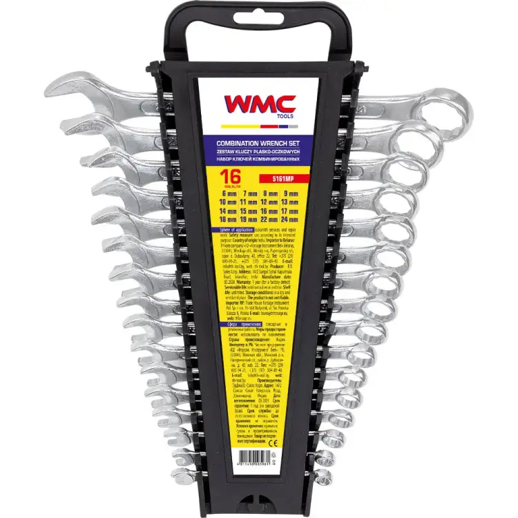 Набор комбинированных ключей WMC TOOLS WMC-5161MP(50005) Набор комбинированных ключей WMC TOOLS WMC-5161MP(50005)