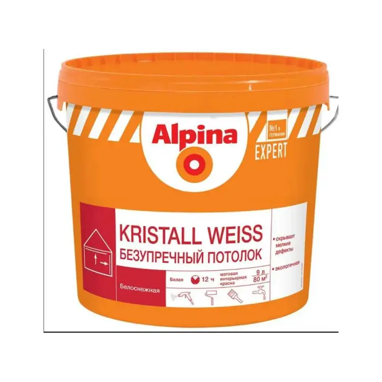 Краска для внутренних работ ALPINA EXPERT KRISTALL WEISS 948104543 Краска для внутренних работ ALPINA EXPERT KRISTALL WEISS 948104543