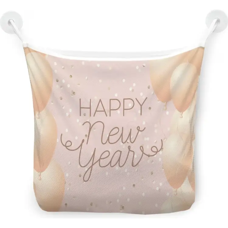 Настенная сетка-органайзер для ванной для игрушек JOYARTY Праздничное поздравление с НГ tgb_290639