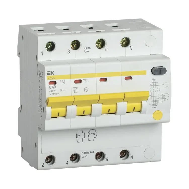 Дифференциальный автомат IEK АД14S MAD13-4-040-C-100