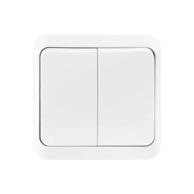 Двухклавишный выключатель Smartbuy Юпитер SBE-03w-10-SW2-0