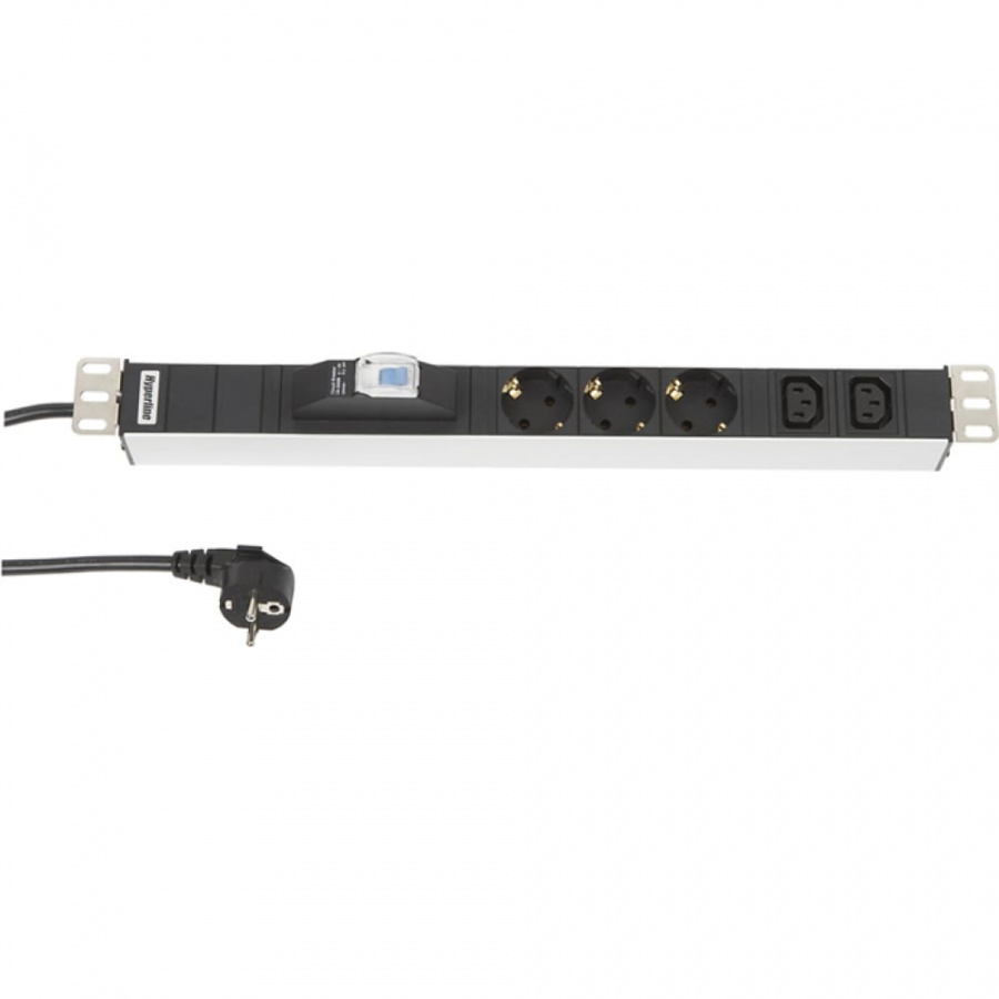 Горизонтальный блок розеток для 19" шкафов Hyperline SHT19-3SH-2IEC-B-2.5EU