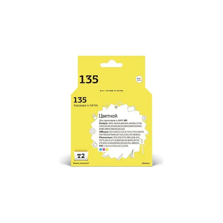 Картридж для HP Deskjet 460 5743 6543 6843 9803 PSC1513 6213 K7103 T2 №135 IC-H8766
