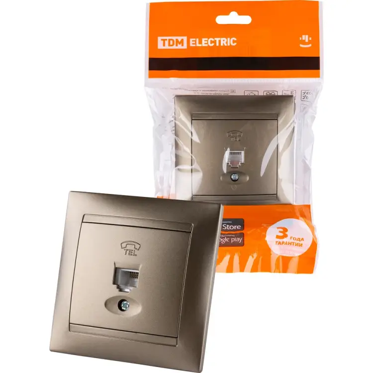 Телефонная розетка TDM ELECTRIC Лама SQ1815-0715
