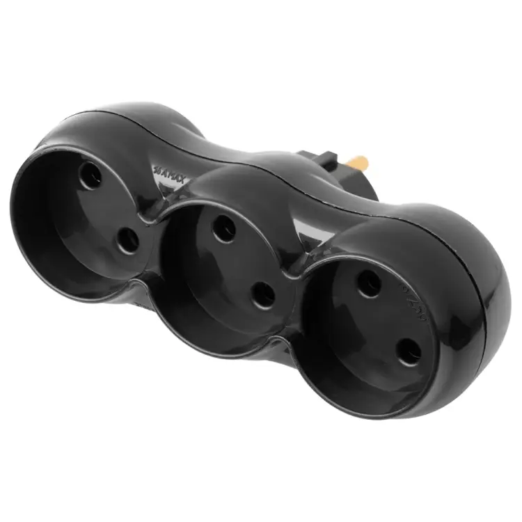 Трехместный разветвитель BYLECTRICA РВ16-376 черный