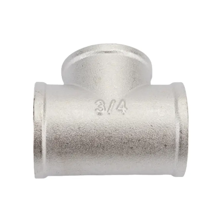 Латунный никелированный тройник STI D270-05069