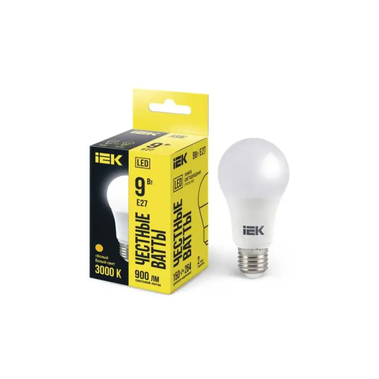 Светодиодная лампа IEK LLE-A60-9-230-30-E27