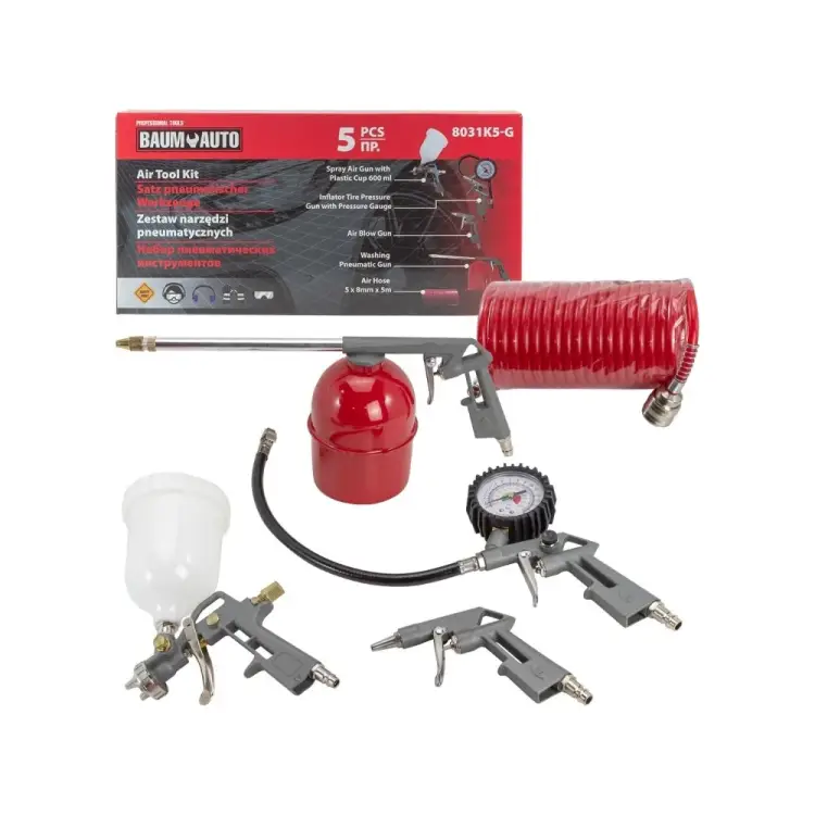 Набор пневмоинструмента BaumAuto BM-8031K5-G Набор пневмоинструмента BaumAuto BM-8031K5-G