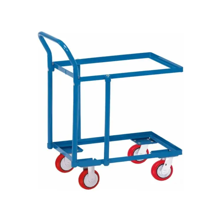 Каркасная двухъярусная тележка для евробокса МосТележка ТКЕ2-6282