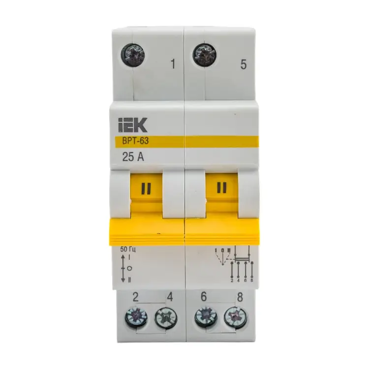 Трехпозиционный выключатель-разъединитель IEK ВРТ-63 MPR10-2-025