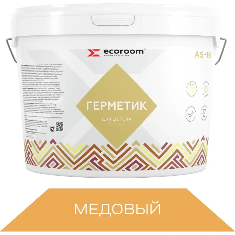 Акриловый герметик для дерева ECOROOM AS-16 225-1-3/мед
