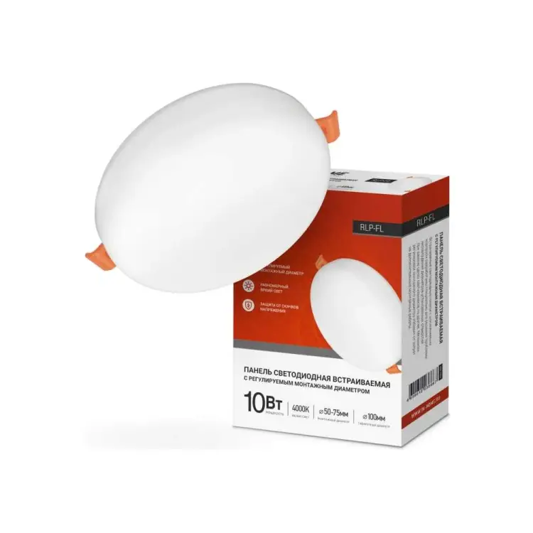 Светодиодная встраиваемая безрамная светильник IN HOME 4690612036687