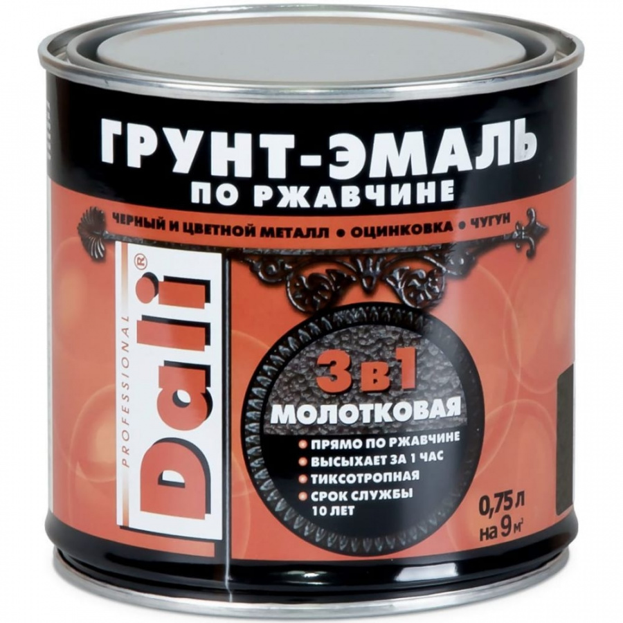 Молотковая грунт-эмаль по ржавчине DALI 28230