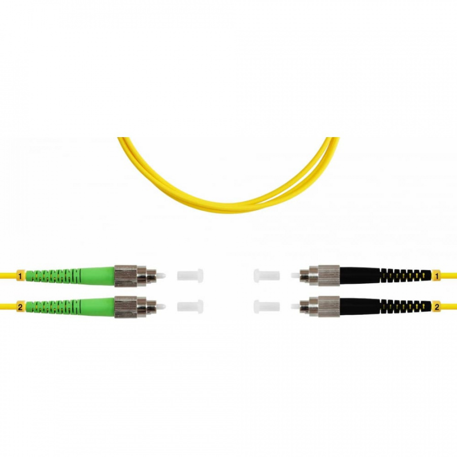 Двойной оптический патч-корд FOPS DX-FC/APC-FC/UPC-9/125-2.0-LSZH-3m
