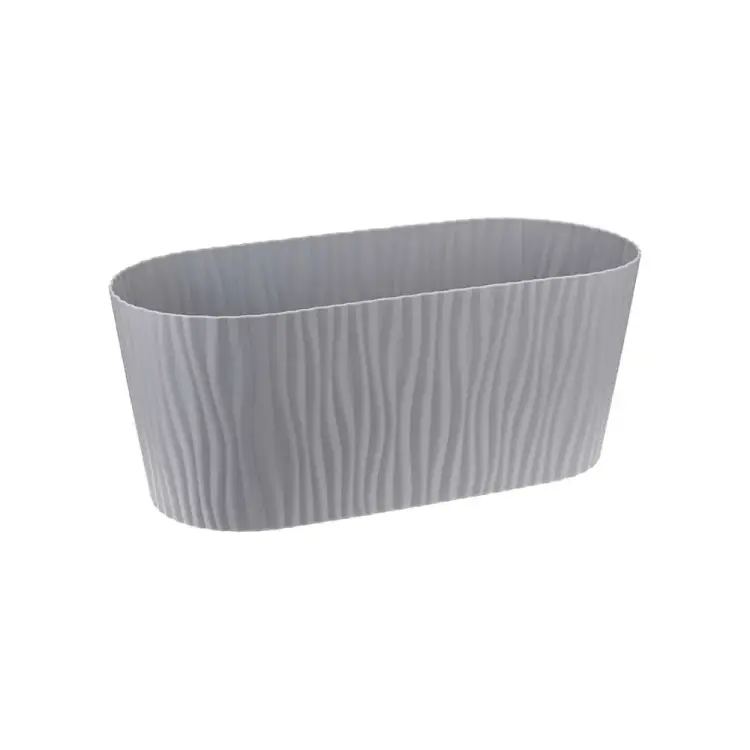 Кашпо IDEA ВОЛНА 4.2 л, овальное, с вкладышем М 3191 М 3191 серый Кашпо IDEA ВОЛНА 4.2 л, овальное, с вкладышем М 3191 М 3191 серый