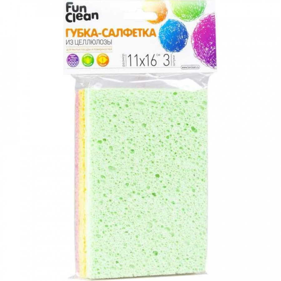 Губка-салфетка для мытья поверхностей Fun Clean 7789