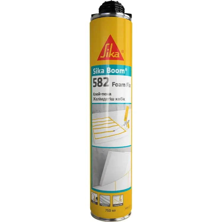Профессиональная полиуретановая клей-пена SIKA Boom-582 Foam Fix 630952 Профессиональная полиуретановая клей-пена SIKA Boom-582 Foam Fix 630952